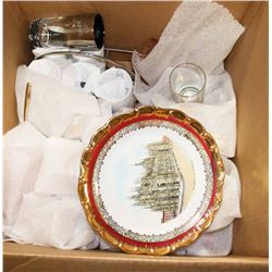 ESTATE BOX WITH ASSORTED DISHES