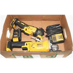 BOX W/DEWALT DCG412, CORDLESS 4 1/2 IN.