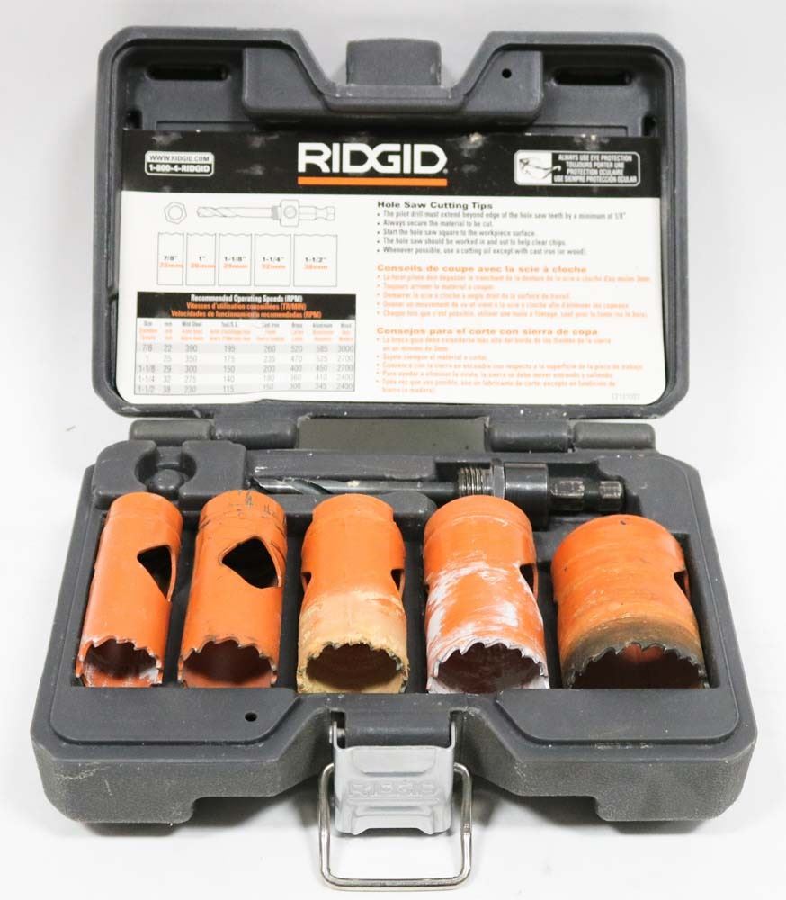 RIDGID HOLE SAW KIT 6 PIECE TOOLS
