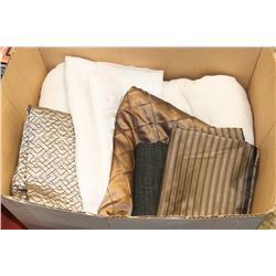 LOT OF CRAFTING FABRICS AND CURTAINS