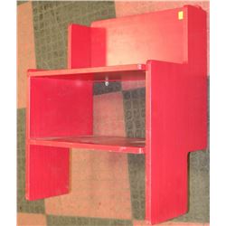 RED CHILDS MUDROOM STOOL & STORAGE