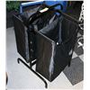 Image 1 : TWO HAMPER BAGS ON METAL RACK