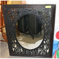 MIRROR WITH METAL BOTANICAL OVERLAY