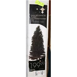 7FT DECORATIVE BLACK FEATHER TREE