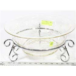 LARGE 2-PC DECORATIVE PARTYLITE BOWL