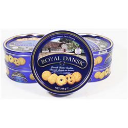 LOT WITH 5 TINS OF ROYAL DANSK DANISH BUTTER