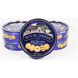 LOT WITH 5 TINS OF ROYAL DANSK DANISH BUTTER