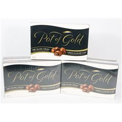 LOT WITH 5 - 247G POT OF GOLD MILK CHOCOLATE