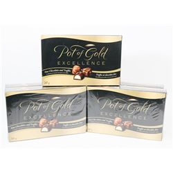 LOT WITH 5 - 247G POT OF GOLD TRUFFLE & CHOCOLATE