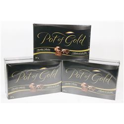 LOT WITH 5 - 247G POT OF GOLD CHOCOLATE COLLECTION