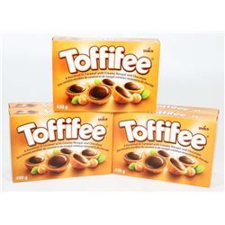 5 BOXES OF HAZELNUT CARAMEL TOFFIFEE