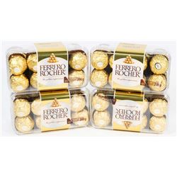 4 CONTAINERS OF 16 FERRERO ROCHER CHOCOLATE