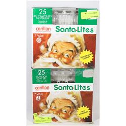 2 BOXES OF 25 OUTDOOR CARILLON SANTA-LITES, 7 WATT