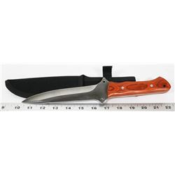 NEW LARGE HUNTING KNIFE WITH SHEATH 440 STAINLESS