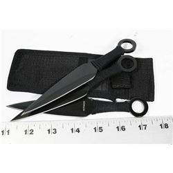LOT OF 3 NEW THROWING KNIVES WITH SHEATH