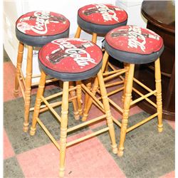 GROUP OF 4 COCA COLA STOOLS - AS IS