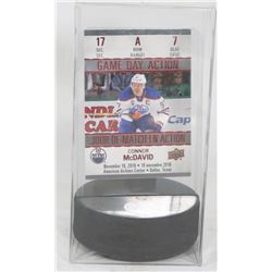 CONNOR MCDAVID "GAME DAY" CARD & PUCK HOLDER.