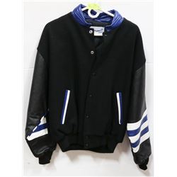 NEW SIZE MEDIUM WOOL WITH LEATHER SLEEVES