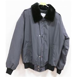 NEW SIZE SMALL GRAY AND BLACK FUR TRIM