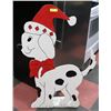 Image 1 : LARGE CHRISTMAS WOODEN DOG ORNAMENT