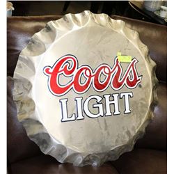 METAL COORS LIGHT MAN CAVE ART 27" WIDE