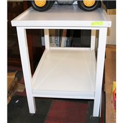 2 TIER TABLE ON CASTORS, 26"X38"X36"