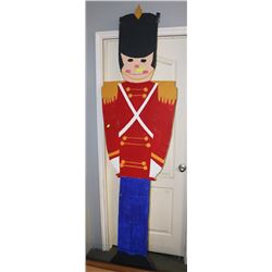 PAIR OF 8FT WOODEN CHRISTMAS SOLDIERS.