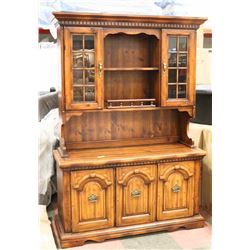 VINTAGE CHINA CABINET, 55.5"X20.5"X82"