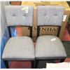 Image 1 : PAIR OF SIDE CHAIRS GREY FABRIC