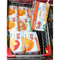 SHOPPING CART WITH 8 CASES DOLE JUICE-CART NOT