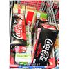 Image 1 : SHOPPING CART WITH ASSORTED CANNED COCA COLA