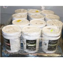 LOT OF 12 VALSPAR EXTERIOR FLAT PAINT, 18.3L