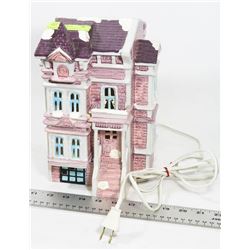 PURPLE PORCELAIN LIGHT UP CHRISTMAS DECORATION