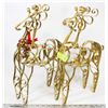 Image 1 : PAIR OF GOLD TONE DECORATIVE METAL ARCH REINDEER