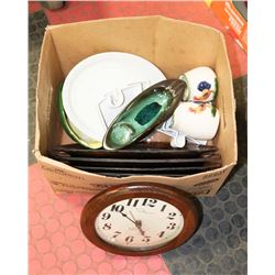 BOX OF GLASSWEAR INCLUDING 4 LARGE PLATTERS