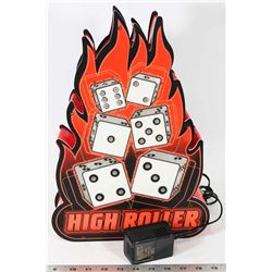 HIGH ROLLER MANCAVE SIGN.