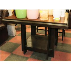 NEW WOOD TONE BAR TABLE, 49"X49"X37"