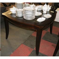 NEW WOOD AND GLASSTOP KITCHEN TABLE