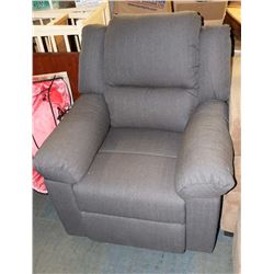 NEW GREY FABRIC ELECTRIC RECLINING SOFA CHAIR