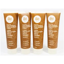 4 TUBES OF HYDRATING LIME  VERBENA HAND AND BODY