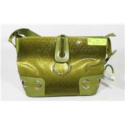NEW GREEN PRINCESS FLORENCE SNAKE SKIN TOTE BAG