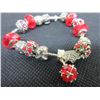 Image 1 : New Pandora style Charm Bracelet / red makes a great gift