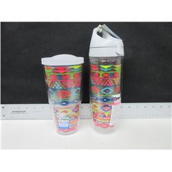 2 New Tervis 24oz / 1 water bottle & 1 tumbler Keeps drinks Hot or Cold