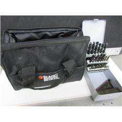 Black & Decker Tool Bag with Drill Bits