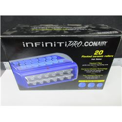Infinity Pro 20 Flocked Ceramic Rollers/Heated clips 3 roller sizes