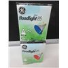Image 1 : 2 New GE Floodlight Bulbs 1 red 1 blue great for outdoor Christmas lighting