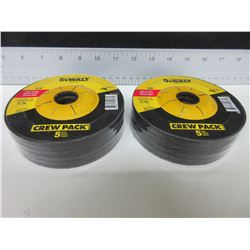 2 new 5 packs of DeWalt 4 1/2" x 1/4" Grinding Disks 10 total