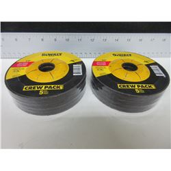 2 new 5 packs of DeWalt 4 1/2" x 1/4" Grinding Disks 10 total