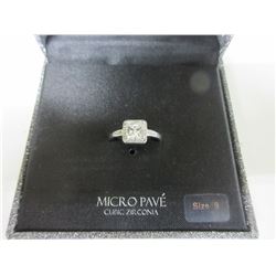 New Women's RING  Micro Pave' Cubic Zirconia size 9