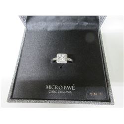 New Women's RING  Micro Pave' Cubic Zirconia size 8